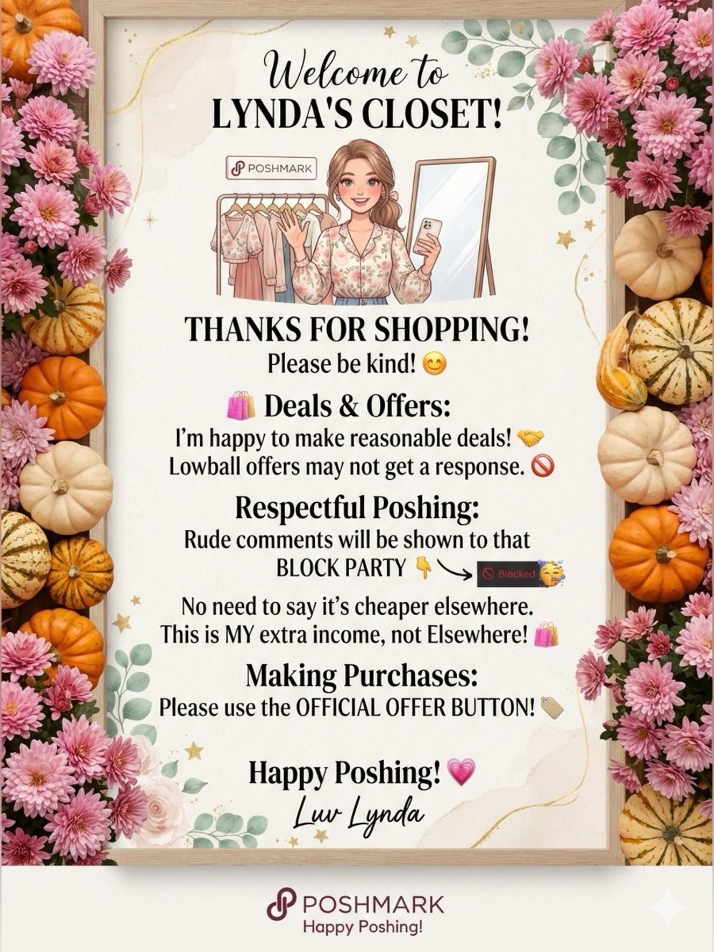 Floral Welcome Sign - Pink & Cream Boutique Print